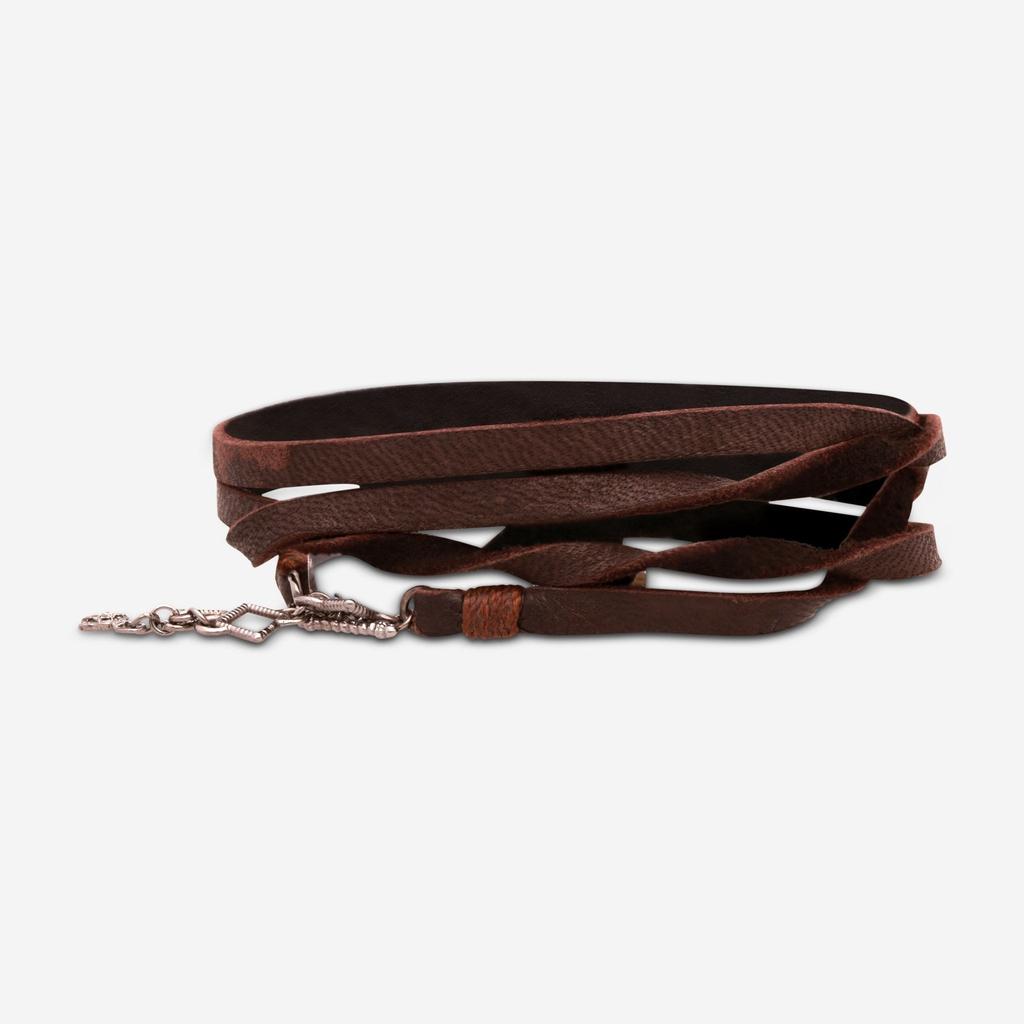 Armenta Armenta 14K Rose Gold & Leather Wrap Unisex Bracelet 20568