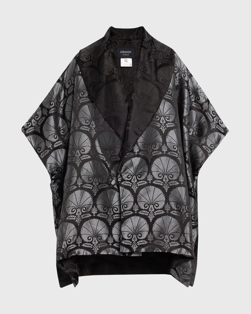 Eskandar Reversible Sloped Shoulder Shawl Collar Jacket (Long Plus Length) 1