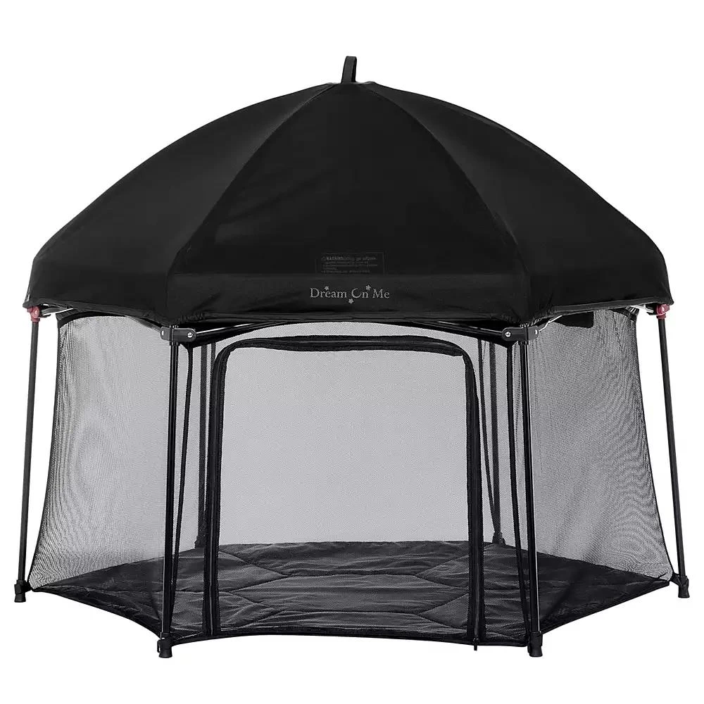 Dream On Me Onyx Playpen Set with Canopy