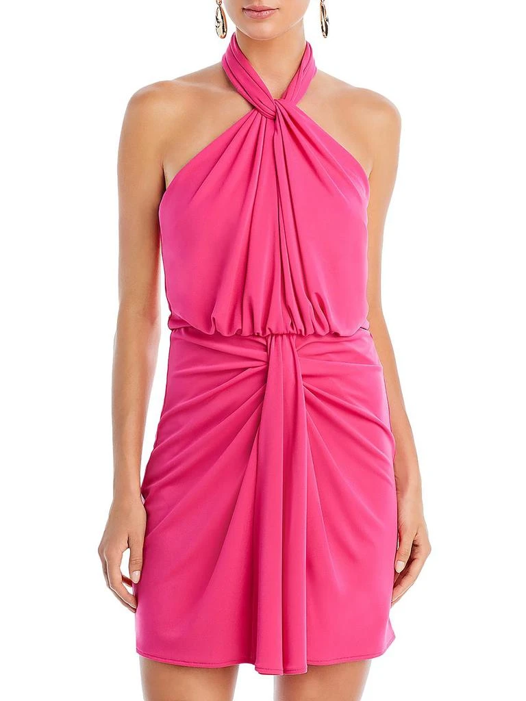 Cinq a Sept Kaily Womens Blouson Mini Halter Dress 1