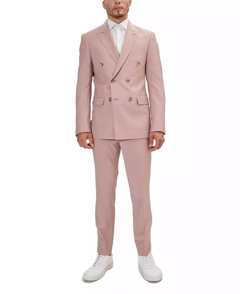 RON TOMSON Men's Modern Double Breasted, 2-Piece Suit Set