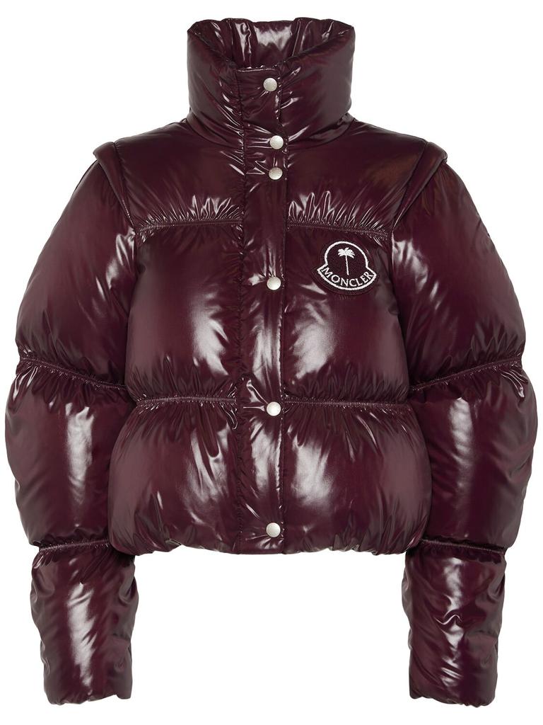【送料&関税込】Moncler Grenoble Dark Brown Nylon Julier Dow Moncler Grenoble Dark Brown Nylon Julier Down Jacket - Coats