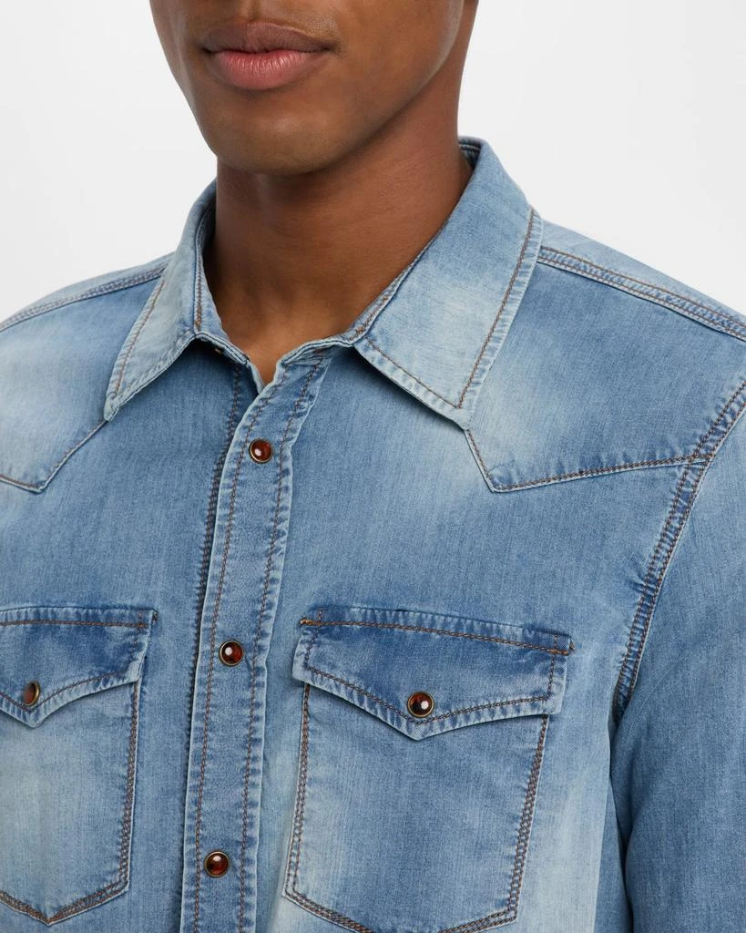 MONFRÈRE Men's Eastwood Denim Western Shirt 5