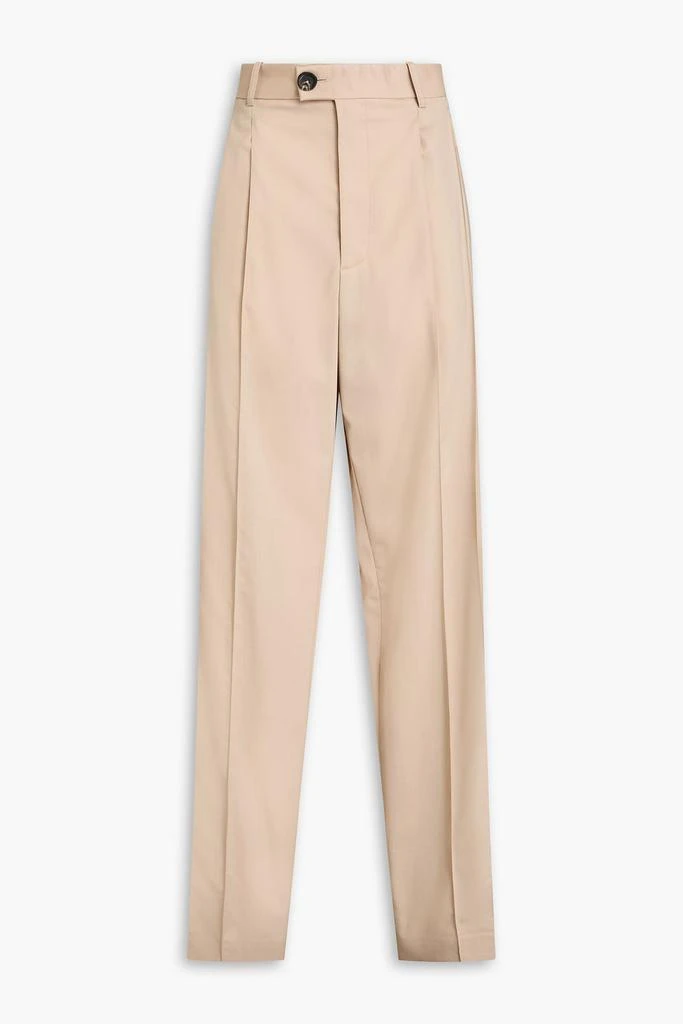 PETER DO Pleated wool-blend twill straight-leg pants 1