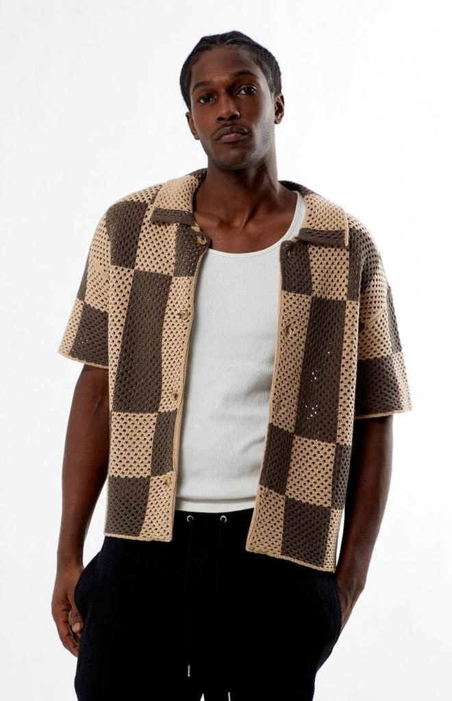 PacSun Spence Open Knit Camp Shirt 1