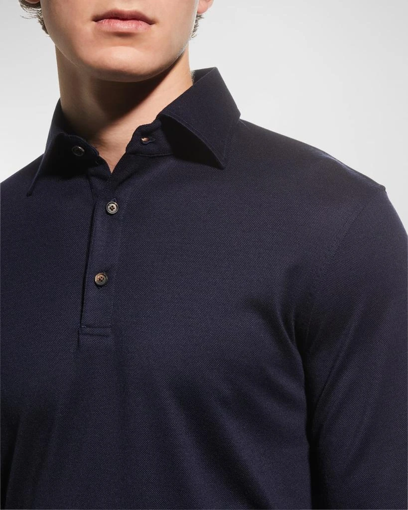 Isaia Men's Wool Evening Polo Shirt 5