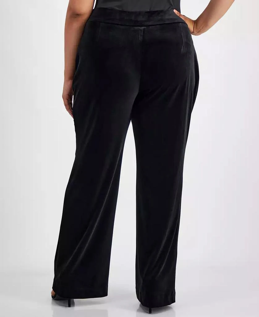 Anne Klein Plus Size Velour Pull-On Pants 2