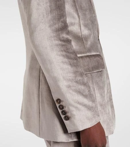 Brunello Cucinelli Cotton-blend velvet blazer 5