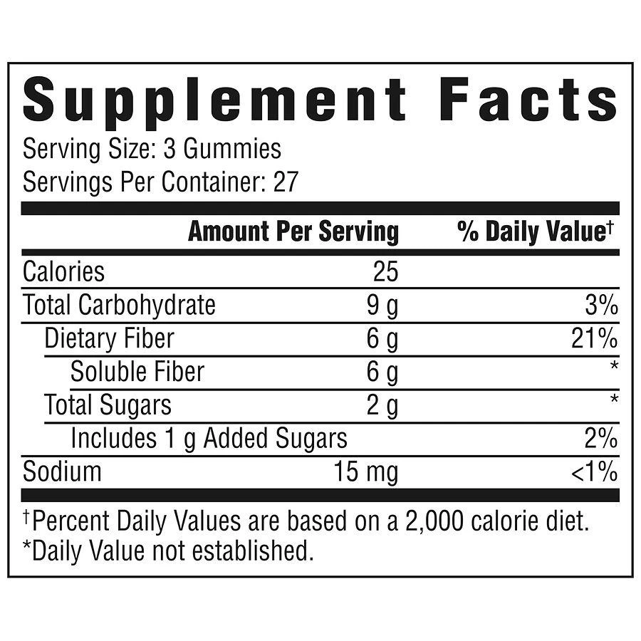 Benefiber Prebiotic Fiber Gummies Assorted Fruit 3