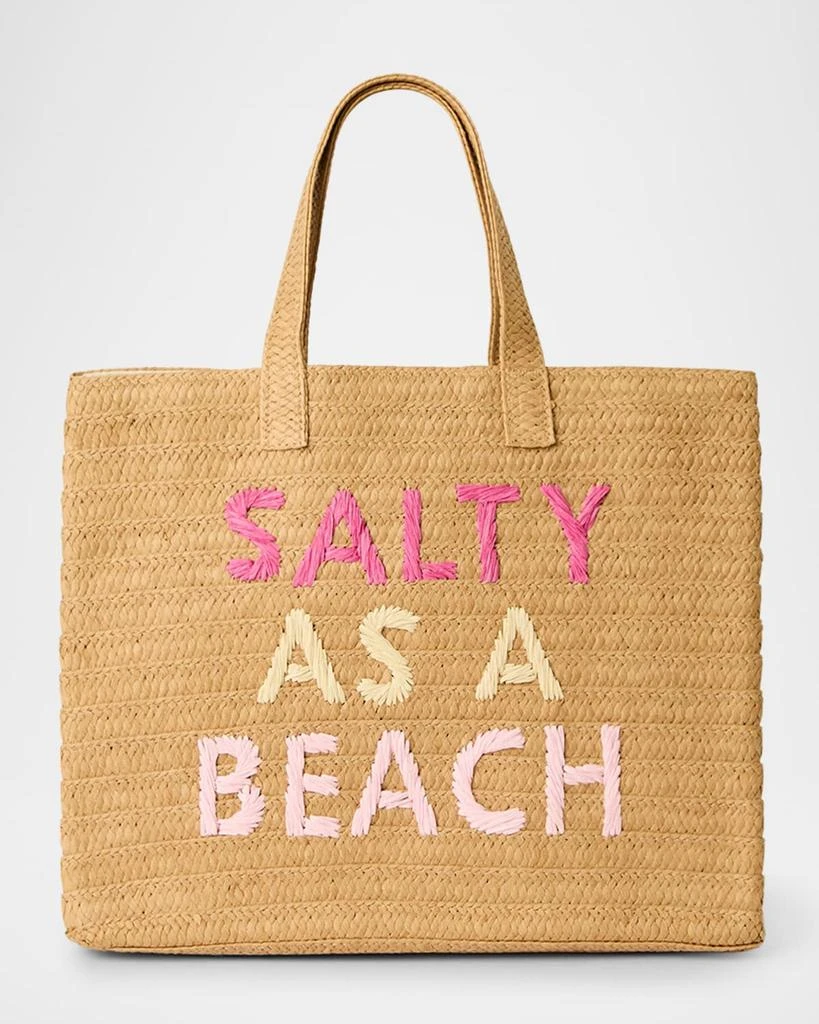 BTB Los Angeles Salty as a Beach Straw Tote Bag 1