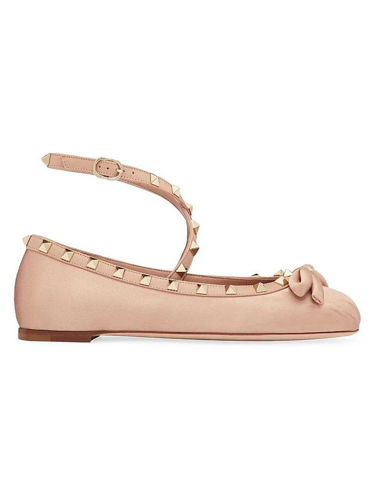 Valentino Rockstud Satin Ballerinas 1