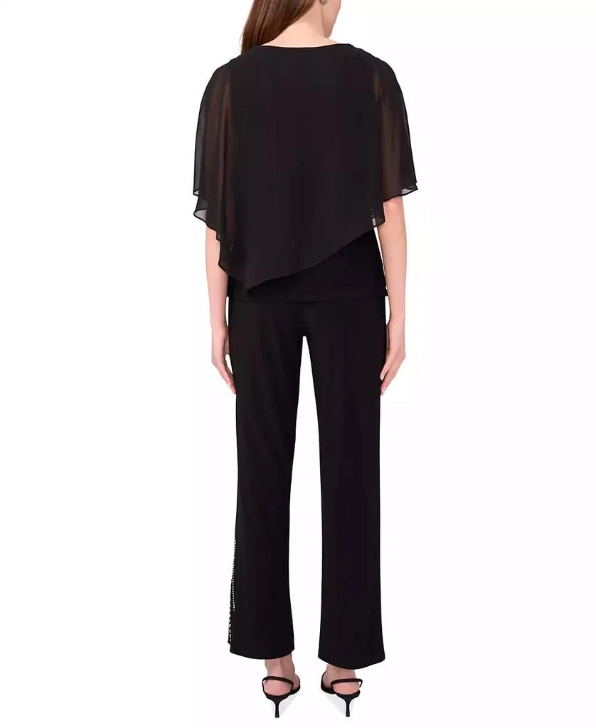 MSK Women's Beaded Overlay Split-Sleeve Top 4