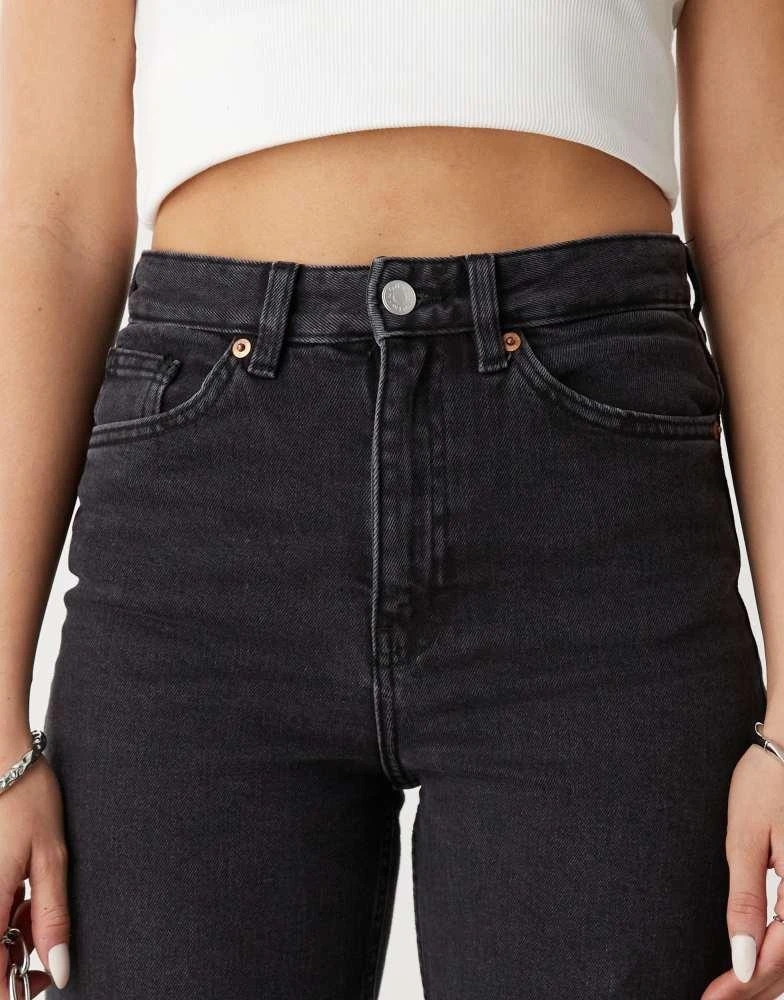 Monki Monki Zami high waist straight leg jeans in black 5