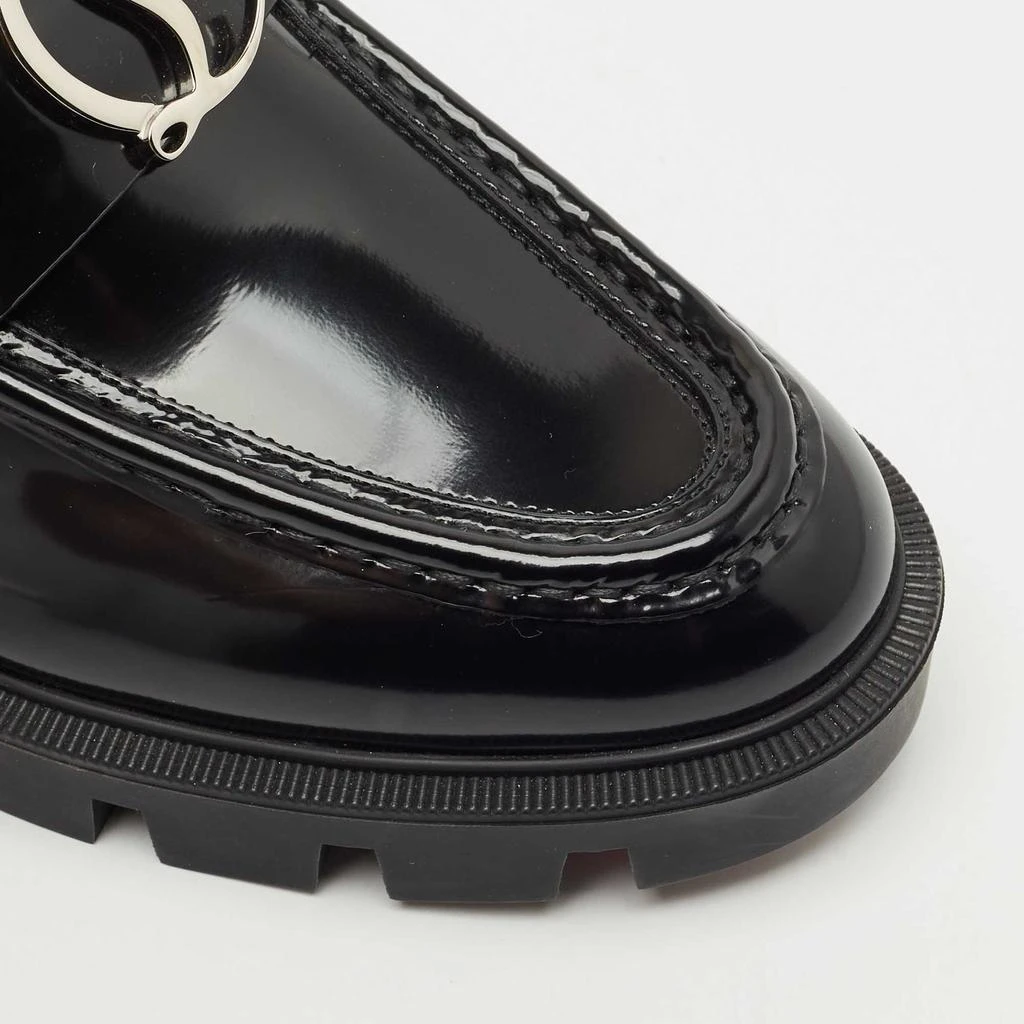 Christian Louboutin Christian Louboutin Black Leather CL Moc Lug Loafers Size 37 7