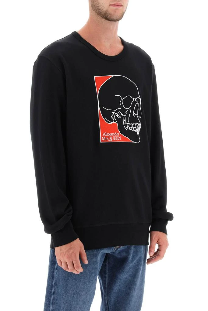 ALEXANDER MCQUEEN crew-neck sweatshirt with skull embroidery 2