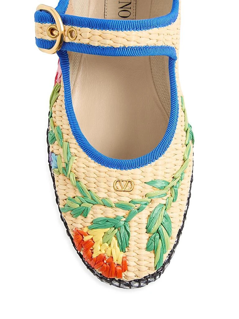 Valentino Mary-Jane Endouce Ballerinas in Raffia 5