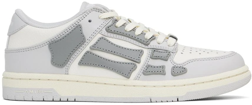 AMIRI Gray & White Skel Top Low Sneakers 1
