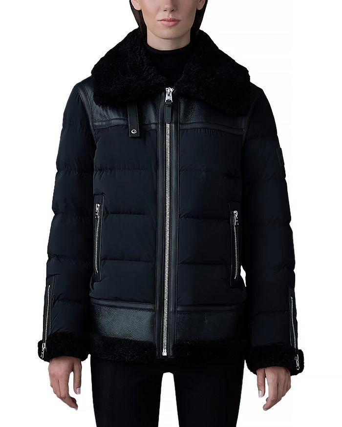 Mackage Vanna Mixed-Media Shearling Down Jacket 1