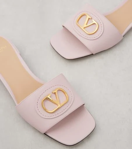Valentino VLogo leather slides 5