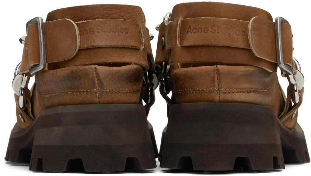 Acne Studios Brown Leather Buckle Mules 2