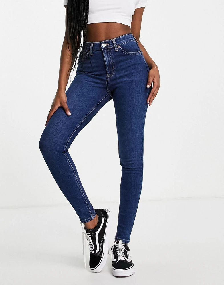 Topshop Topshop high rise Jamie jeans in rich blue 1