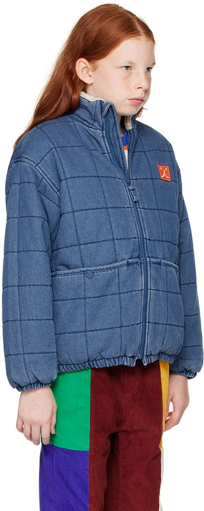 BOBO CHOSES Kids Blue B.C Vintage Quilted Denim Jacket 2