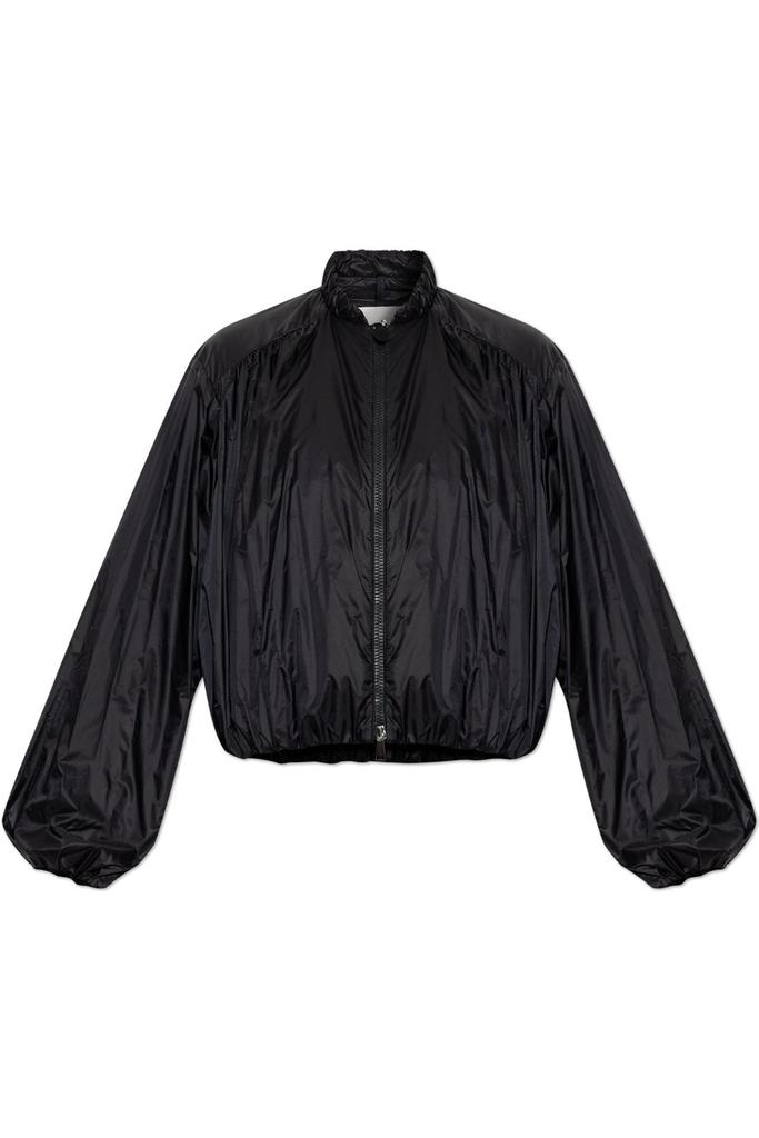 Women's Draped Bomber Jacket In Technical Micro-Faille – On