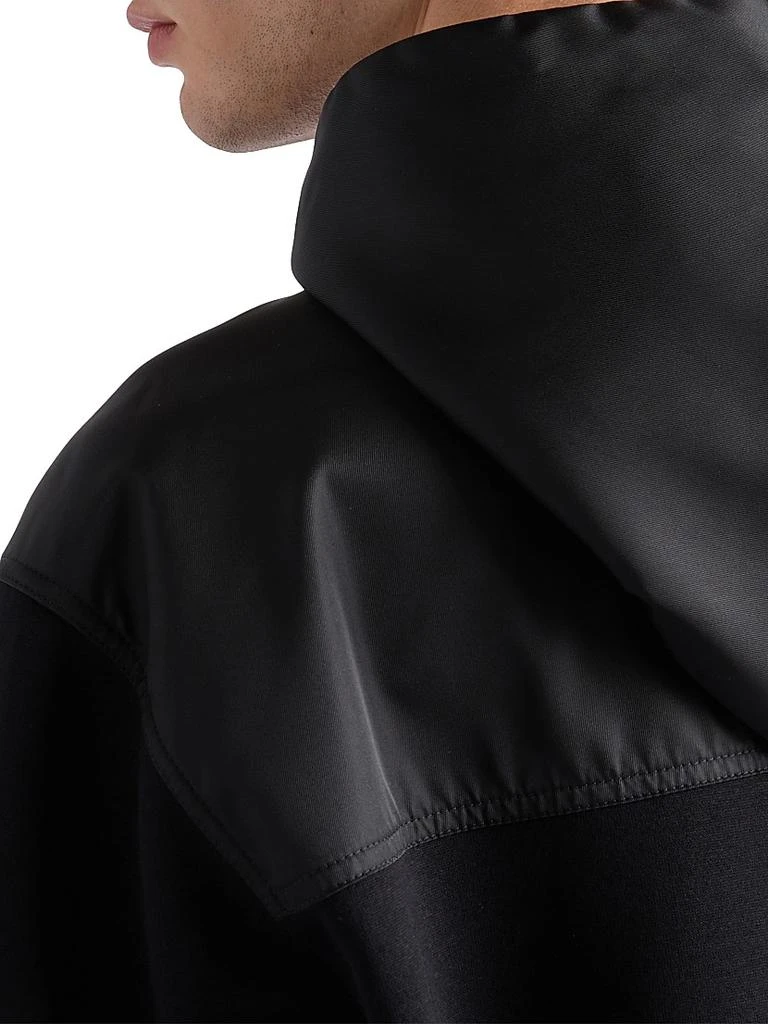 Prada Cotton Fleece and Re-Nylon Hoodie 5