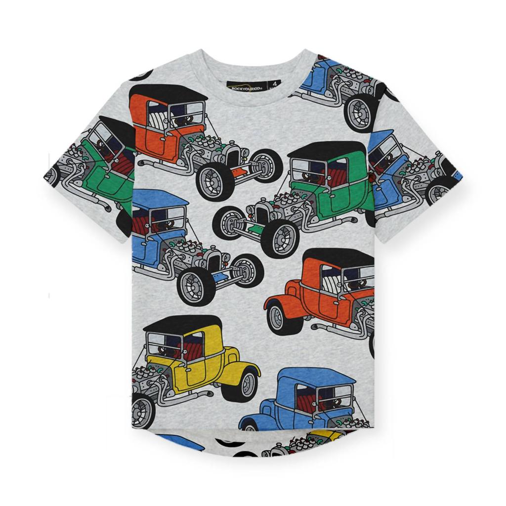 Rock Your Baby Rock Your Baby - Boy's Hot Rod T-shirt