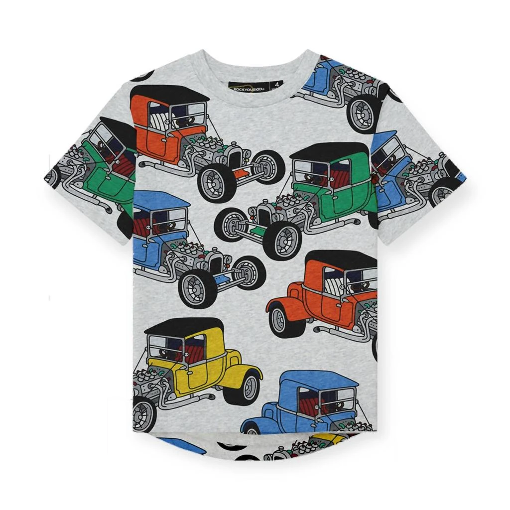 Rock Your Baby Rock Your Baby - Boy's Hot Rod T-shirt 1
