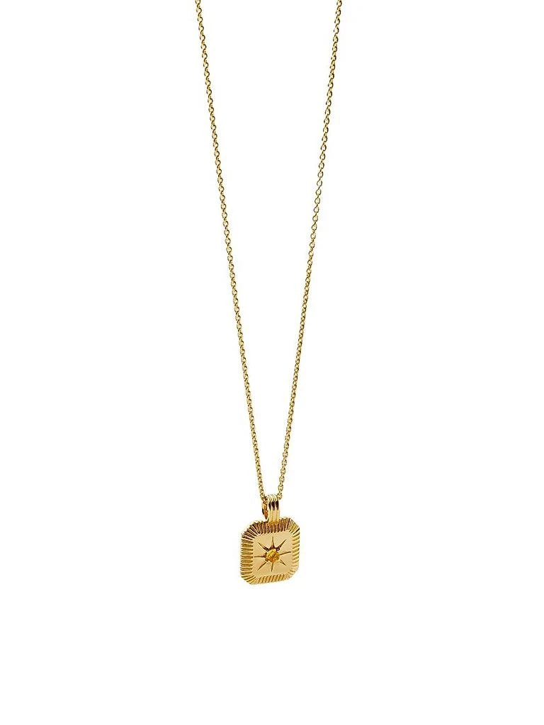 Missoma 18K-Yellow-Gold Vermeil &amp; Birthstone Pendant Necklace 1
