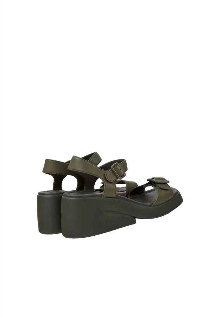 Camper Women's Kaah Chunky Heel Sandals In 013 Med. Green 5