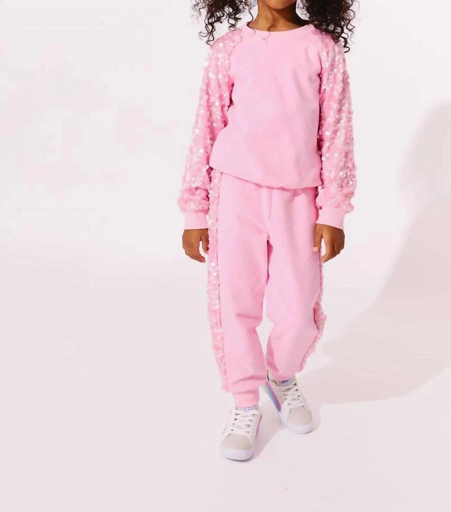 Lola + The Boys Lola + The Boys - Girls Sequin Jogger Set