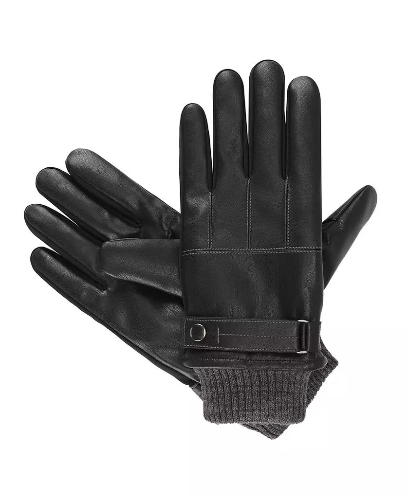 Isotoner Signature Men's SleekHeat Touchscreen Rib Knit Cuff Gloves 2