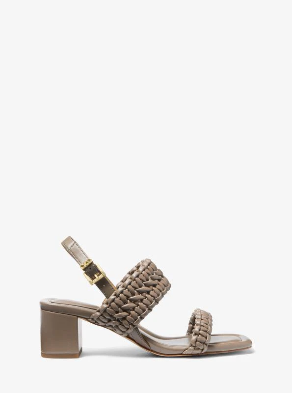 Michael Kors Audrina Woven Block Heel Sandal 2