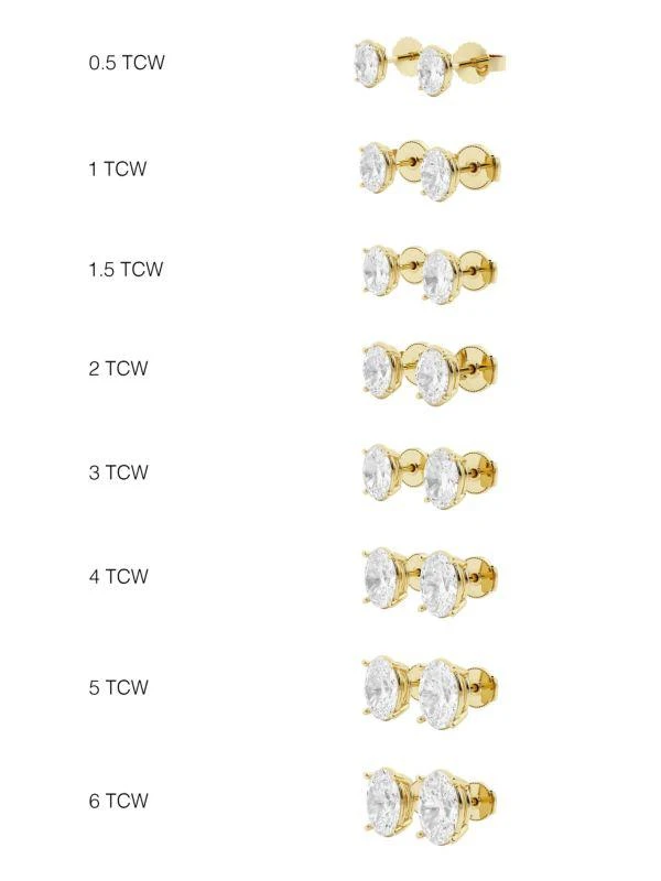 Saks Fifth Avenue Build Your Own Collection 14K Gold 
Lab Grown Oval Diamond Stud Earrings 4