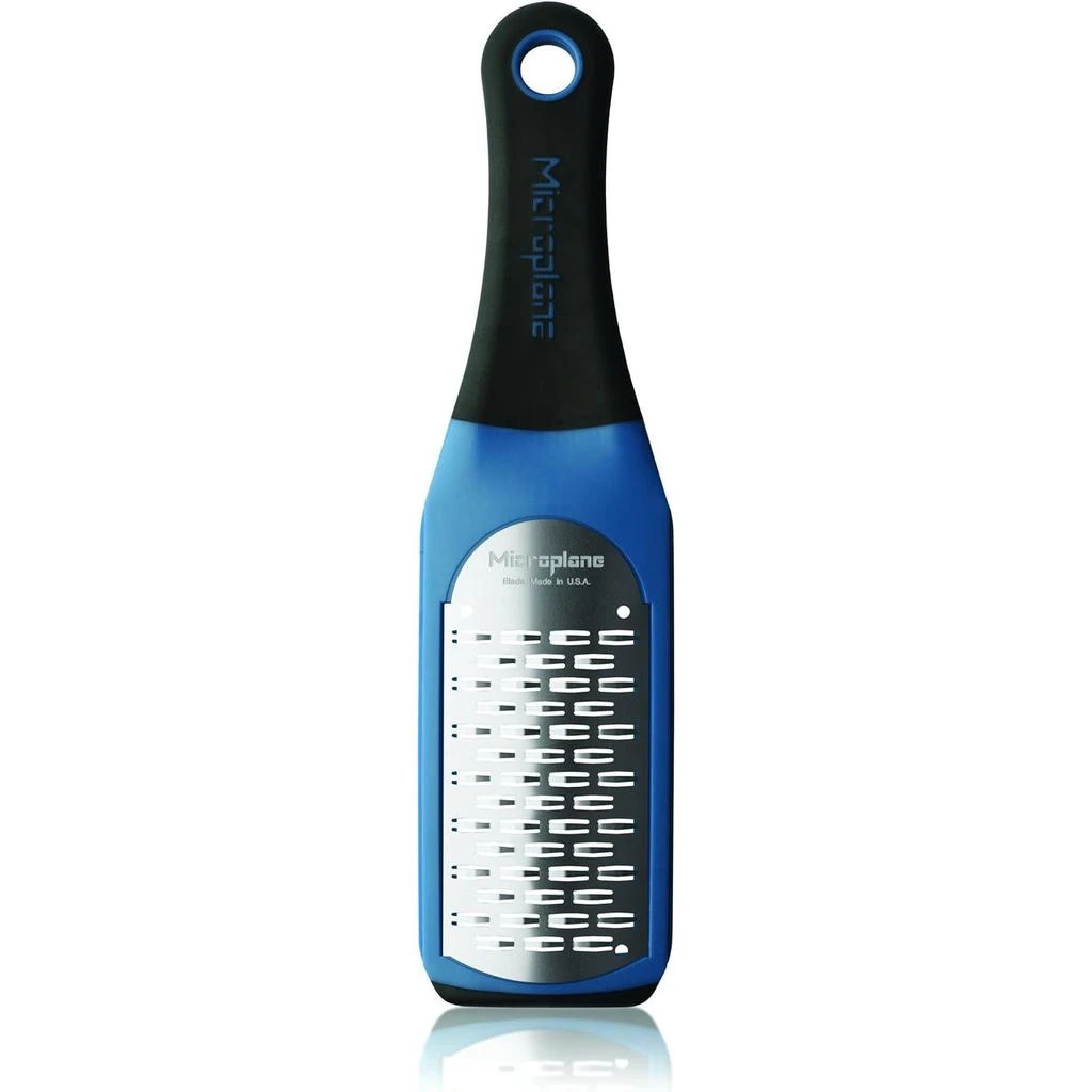 Microplane Artisan Series Medium Ribbon Cheese Grater and Zester, Blue 1