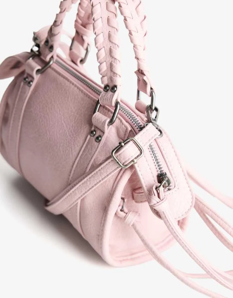 Bershka Bershka Mini bowling bag in pink 2