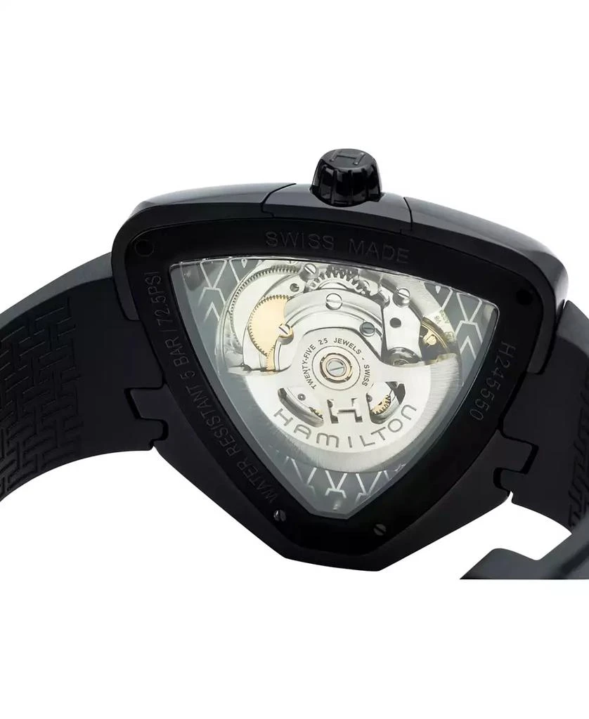 Hamilton Unisex Swiss Automatic Ventura Elvis80 Black Rubber Strap Watch 43x45mm H24585331 3