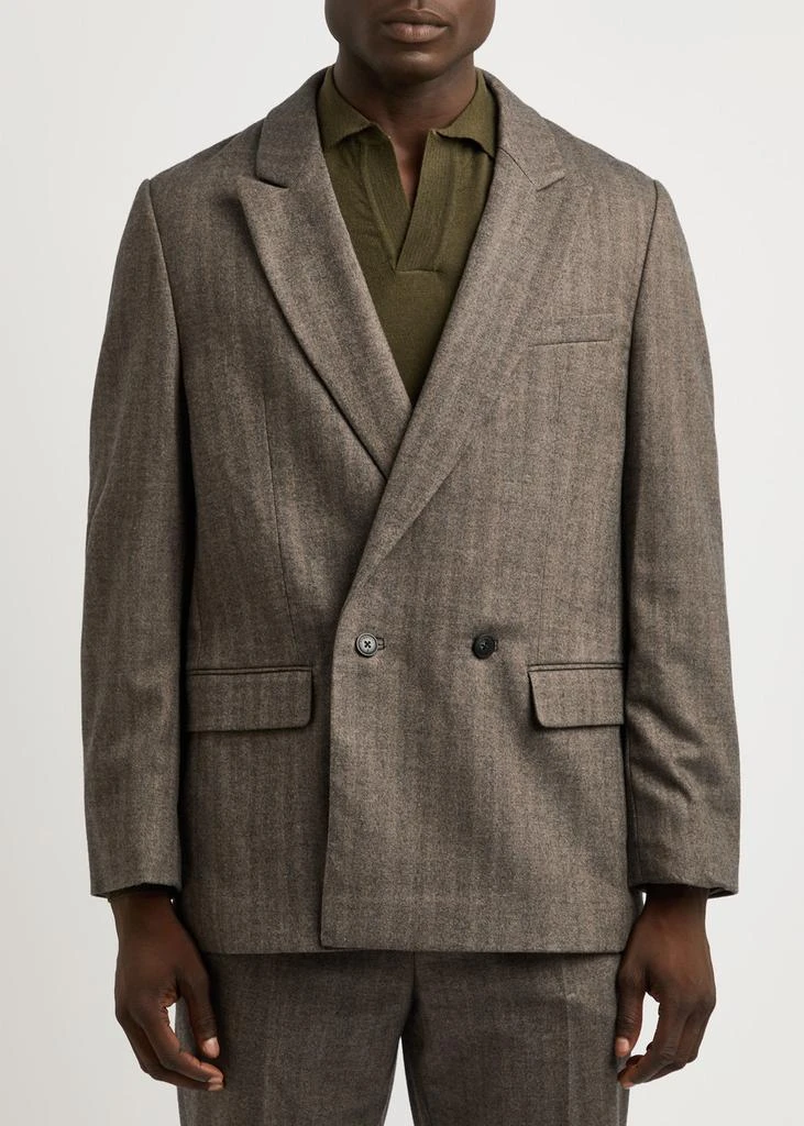 PERCIVAL Herringbone double-breasted woven blazer 2