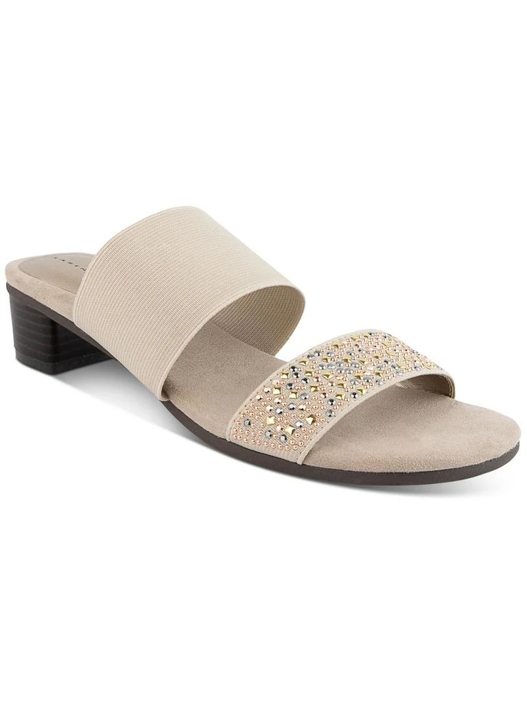 Karen Scott Edethh Womens Embellished Slip On Slide Sandals 5