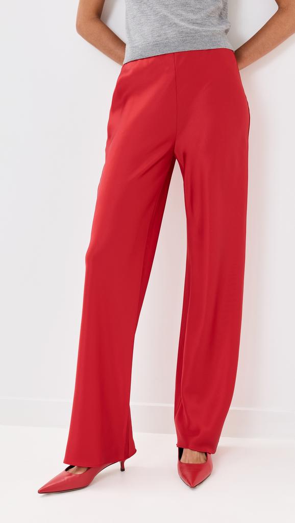 Reformation Gale Satin Mid Rise Bias Pants