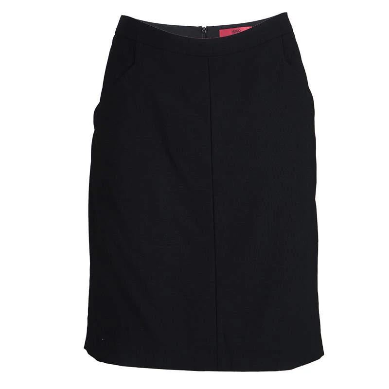 Hugo Boss Hugo By Hugo Boss Black Wool Rossla Skirt M 1