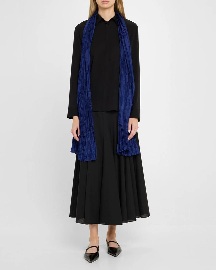 Eileen Fisher Crinkled Whisper Silk Scarf 2