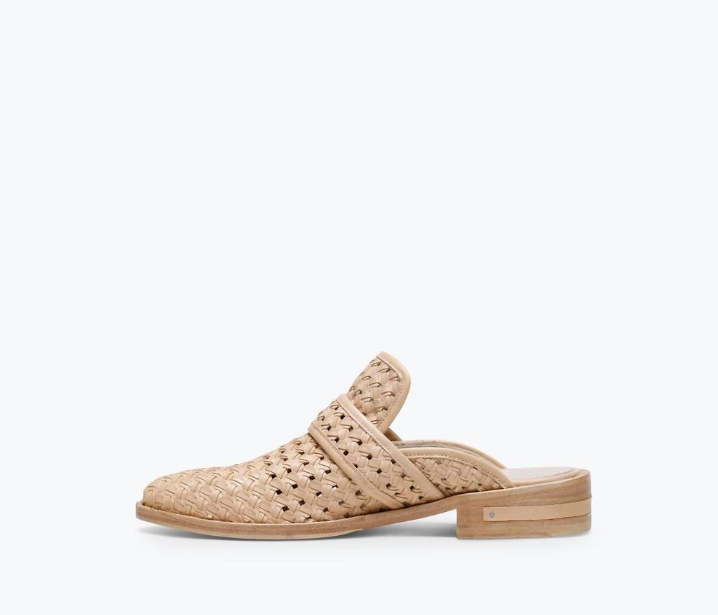 Freda Salvador Keen Mule In Nude Woven Cald 3