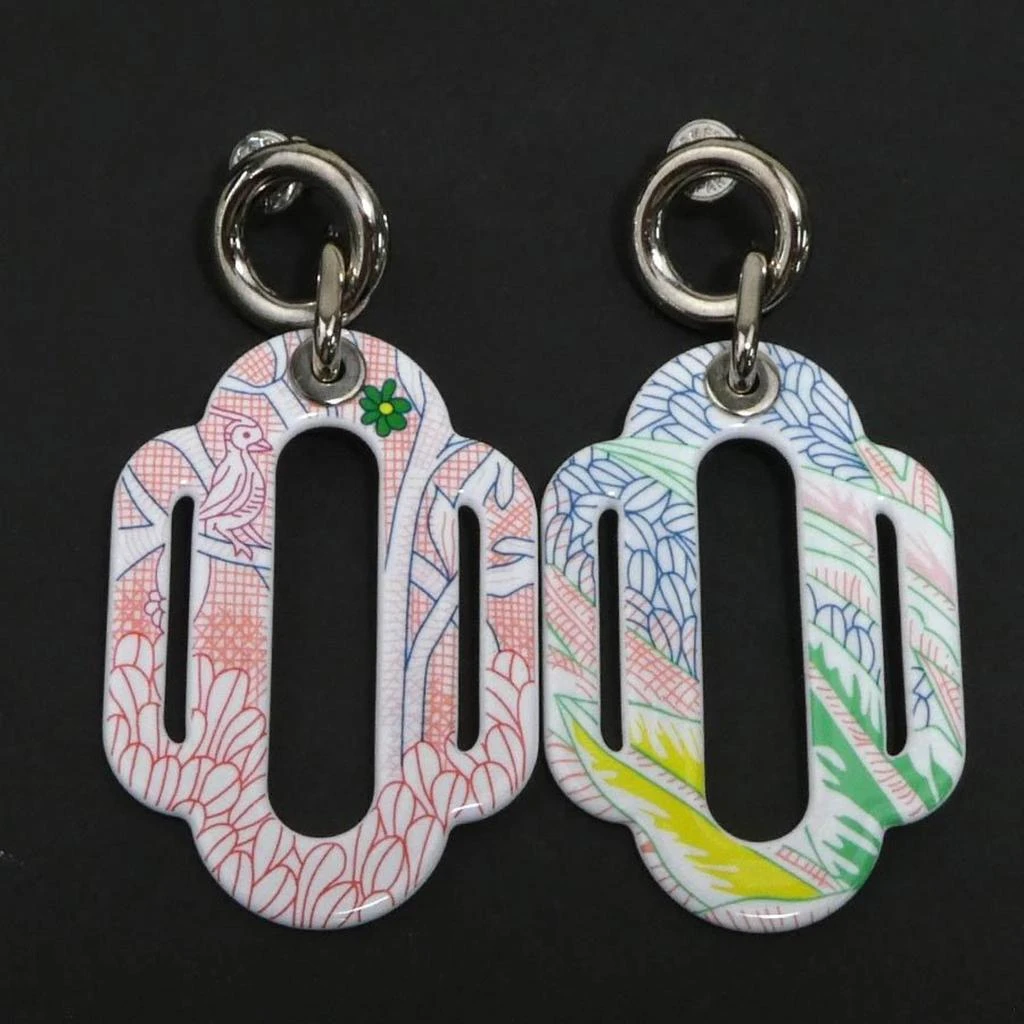 Hermes Enamel Metal Drop Earrings (Pre-Owned)