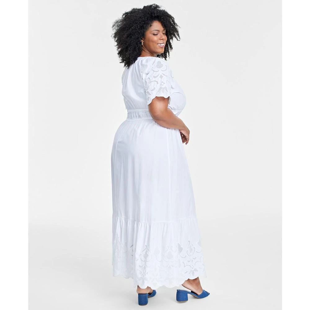 On 34th Trendy Plus Size Lace-Trim Maxi Dress, Created for Macy's 2