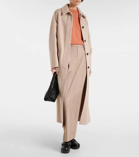 Brunello Cucinelli Pleated low-rise cotton-blend maxi skirt 2