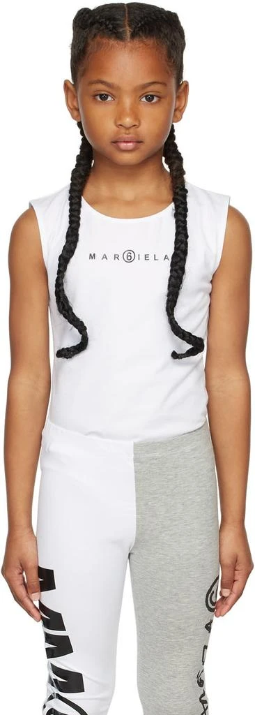 MAISON MARGIELA Kids White Logo Bodysuit 2