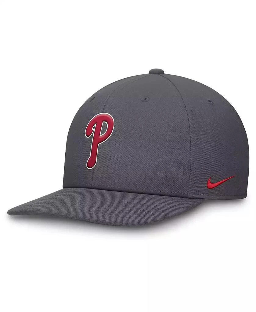 NIKE Men's Gray Philadelphia Phillies Pro Performance Snapback Hat 1